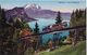 Vintage Railway Postcard Rigi-Bahn Schnurtobelbrucke Switzerland Rack Mountain - Trains