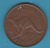 AUSTRALIA 1 PENNY. 1950 George VI KM# 43 Kangaroo Dot After "PENNY" - Penny