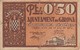 BILLETE DE 50 CENTIMOS DEL AJUNTAMENT DE GIRONA DEL AÑO 1937 (SELLO SECO)     (BANKNOTE) - Sonstige & Ohne Zuordnung