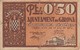 BILLETE DE 50 CENTIMOS DEL AJUNTAMENT DE GIRONA DEL AÑO 1937 (SELLO SECO)     (BANKNOTE) - Otros & Sin Clasificación