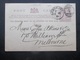 Victoria: 1889 Postal Card To Melbourne (#HT10) - Covers & Documents