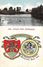 Northampton, Abington Park, Lake, Swans, Merchants Seal Emblem Coat Of Arms 1910 - Northamptonshire