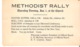 Postage Paid One Cent United States Post Card Invitation To Methodist Rally Newport? Vermont 1919 - Other & Unclassified