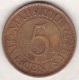 Ile Maurice , 5 Cents 1945 , George VI - Mauricio