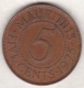 Ile Maurice , 5 Cents 1975 , Elizabeth II - Mauritius