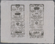 00089 Austria / Österreich: Uncut Sheet Of 2 Formular Notes 1 And 2 Gulden 1800 P. A29-A30 Formular With One Horizontal - Austria