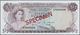 00221 Bahamas: 1/2 Dollar L.1968 Specimen P. 26s, Zero Serial Numbers, Red Specimen Overprint, Condition: UNC. - Bahamas