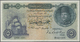 00693 Egypt / Ägypten: 5 Pounds 1948 P. 25, 2 Very Tiny Pinholes, One Hard To See Center Fold, Condition: XF+. - Egypt