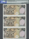 01215 Iran: Sheet Of 3 Uncut Notes 500 Rials ND(1974-79) Remainder Notes Without Serial Number, P. 104ar, PMG Graded 66 - Iran