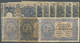 01258 Italy / Italien: Set Of 10 Notes Containgin 3x 10 Lire L.1888 P. 20 (2x VG, 1x F+) And 7x 5 Lire L.1904 P. 23 All - Other & Unclassified