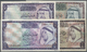 01360 Kuwait: Set With 4 Banknotes 1/4 Und 1/2 Dinar Series 1961 And 1/2 And 1 Dinar L.1968 (P.1, 2, 7, 8) In F To VF Co - Kuwait