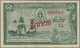 01370 Laos: 5 Kip ND Specimen P. 1s, With Red Overprint, Cancellation Holes, Zero Serial Numbers, Never Folded But Stain - Laos