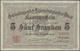 01587 Luxembourg: 5 Franken 1918 P. 23, Vertically And Horizontally Folded, Handling In Paper But No Holes Or Tears, Pap - Lussemburgo
