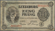 01589 Luxembourg: 10 Frang 1940 P. 41, Rare Note, Several Creases In Paper, Center Fold, Repaired Tear At Upper Left But - Luxembourg