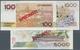 01598 Luxembourg: Set Of 3 Specimen Banknotes Containing 100 Francs P. 58s, 1000 Francs P. 59s And 5000 Francs P. 60s, A - Luxembourg