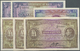 01657 Malta: Very Nice Lot With 6 Banknotes Containing 1 Shilling ND(1940 P.16 In UNC, 2 X 10 Shillings ND(1940) P.19 In - Malta