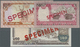 01779 Nepal: Set Of 3 Specimen Notes Containing 5, 20 And 500 Rupees ND(2002-2005) P. 46s,47s,50s, All In Condition: UNC - Nepal