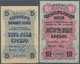 00377 Bulgaria / Bulgarien: Set Of 2 Notes Containing 5 And 10 Leva ND(1916) Silver Issue, Both With Folds But Without H - Bulgaria