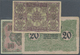 00379 Bulgaria / Bulgarien: Set Of 3 Different Banknotes Containing 5 Leva ND(1917) P. 21 (VF), 10 Leva ND(1917) P. 22 ( - Bulgaria