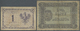 01986 Poland / Polen: 1 Zloty 1919 And 2 Zlote 1925, P.47, 51, Both In F- Condition With Many Folds, Stained Paper And S - Poland