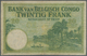 00265 Belgian Congo / Belgisch Kongo: 20 Francs 1929 P. 10f, Vertical And Horizontal Folds, Pressed, No Holes Or Tears, - Unclassified