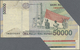 01182 Indonesia / Indonesien: 50.000 Rupiah 1999, P.139a Miscut, Upper Left Part Of The Note Is Missing, But The Lower F - Indonesia