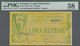 01200 Indonesia / Indonesien: Djambi 5 Rupiah "Coupon Penukaran" (Redemption Coupon) 1948, P.S268 , Great Original Shape - Indonesia