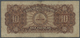 01600 Macau / Macao: 10 Patacas 1945 P. 30, Seldom Seen Note In Nice Condition, Used From Circulation Wiht Folds And Sta - Macau