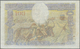 01621 Madagascar: 100 Francs ND(1937) P. 40, Used With Vertical And Horizontal Fold, Minor Pinholes, Only One Minor 1mm - Madagascar