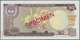 00569 Colombia / Kolumbien: 50 Pesos 1969 Specimen P. 412as In Condition: UNC. - Colombia