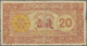 00648 Djibouti / Dschibuti: 20 Francs ND(1945) P. 15, Palestine Print, Several Folds And Creases In Paper, Some Softness - Djibouti