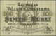 01426 Latvia / Lettland: 100 Rubli 1919 Specimen P. 7fs, Series "P", Zero Serial Numbers, Front And Back Printed Seperat - Latvia