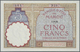 01746 Morocco / Marokko: 5 Francs 1922 P. 23Aa, Light Bend At Upper Left, Condition: XF+ To AUNC. - Morocco