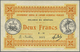 02883 Senegal: Gouvernement Général De L'Afrique Occidentale Française, Colonie Du Senegal 2 Francs L.11.02.1917, P.3c, - Sénégal