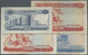 02902 Singapore / Singapur: Small Set With 4 Banknotes Of The 'Flower' Series 1967-73 With 1, 2 X 10 And 50 Dollars, P.1 - Singapour