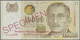 02906 Singapore / Singapur: 10.000 Dollars ND(1999) Specimen P. 44s, Regular Issue With Serial Numbers And Specimen Over - Singapour