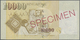 02906 Singapore / Singapur: 10.000 Dollars ND(1999) Specimen P. 44s, Regular Issue With Serial Numbers And Specimen Over - Singapour