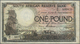 02944 South Africa / Südafrika: 1 Pound 1922 P. 75, Used With Folds, Creases And Stain In Paper, No Holes Or Tears, Cond - Afrique Du Sud