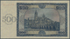 02989 Spain / Spanien: 500 Pesetas 1936 With Cancellation Perforation P. 102s, Regular Serial Number, Vertical Fold, Lig - Autres & Non Classés