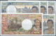 03074 Tahiti: Set Of 5 Notes Containing 1000 And 500 Francs ND P. 27d, 25b, 25d, All In Condition: UNC. (5 Pcs) - Autres - Océanie