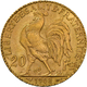 05685 Frankreich - Anlagegold: Lot 3 X 20 Francs "Hahn": 1908, 1908, 1913; KM 857; Gold 900/1000 6,45g; Vorzüglich - Autres & Non Classés
