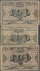 03143 Ukraina / Ukraine: Set With 3 Banknotes 100 Karbovantsiv 1917, P.1b (back Inverted), All With Handling Marks Like - Ukraine