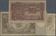 03162 Ukraina / Ukraine: Set Of 3 Banknotes Containing 10 Karbovantsiv ND(1919) P. 36 (aUNC), 25 Karbovantsiv 1919 P. 37 - Ukraine