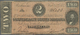 03406 United States Of America - Confederate States: 2 Dollars February 17th 1864, P.66, Several Folds And Lightly Toned - Devise De La Confédération (1861-1864)