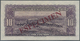 03470 Uruguay: 10 Pesos 1939 Specimen P. 37s, Zero Serial Numbers, Red Specimen Overprint, Condition: UNC. - Uruguay