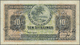 03503 Western Samoa / West-Samoa: 10 Shillings ND P. 7b, Used With Folds And Light Stain In Paper, Pressed But Still Str - Samoa