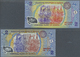 03506 Western Samoa / West-Samoa: Pair Of The 2 Tala ND(1990) Commemorating The Golden Jubilee Of Service Of Head Of Sta - Samoa