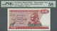 03529 Zimbabwe: 10 Dollar 1980 P. 3a With Replacement Prefix "CW", PMG Graded 58 Choice About UNC. - Zimbabwe
