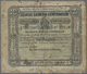 03541 Ceylon: 10 Shillings 18xx (1865) Remainder Without Signatures And Date Inscription, Rare Note In Stronger Used Con - Sri Lanka