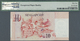 03566 Singapore / Singapur: Large And Rare Set Of 10 Pcs 10 Dollars ND(1999) P. 40, All With Special Numbers And All PMG - Singapour